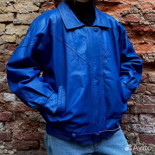 Винтажная кожаная куртка Escala - L