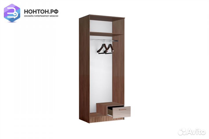 Шкаф Адель 0.8 ясень шимо темный / ясень шимо свет