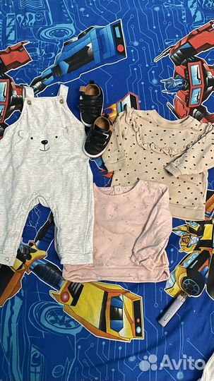 Вещи пакетом на девочку 74 80 zara h&m reserved