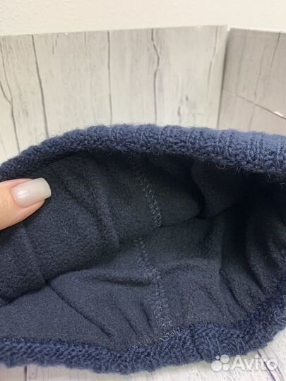 Мужская Теплая Вязаная Зимняя Шапка Новая