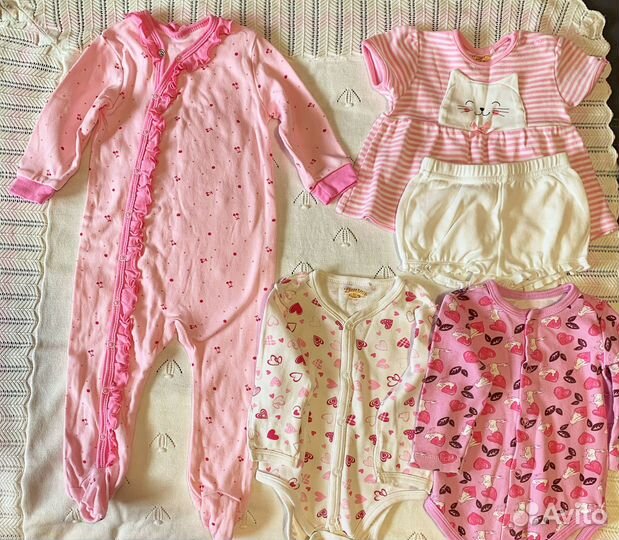 Пакет вещей для девочки р. 62, 68, 74