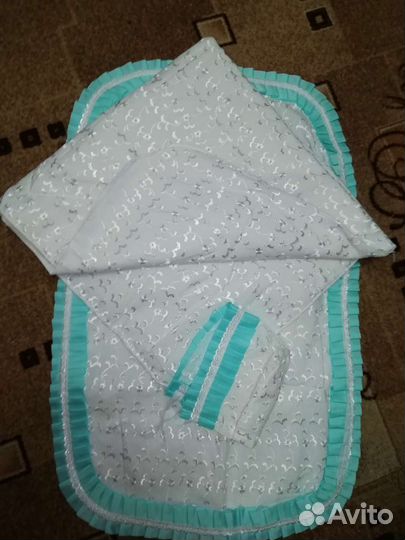 Конверт на выписку, одеяло, набор в коляску