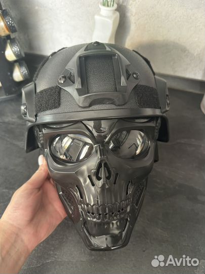 Шлем для страйкбола + маска череп