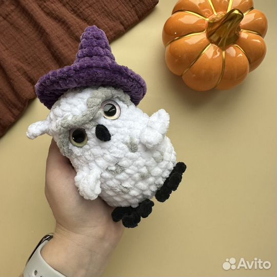 Вязанная игрушка сова