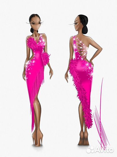 Платье для бальных танцев Латина юниоры 2 ю 2