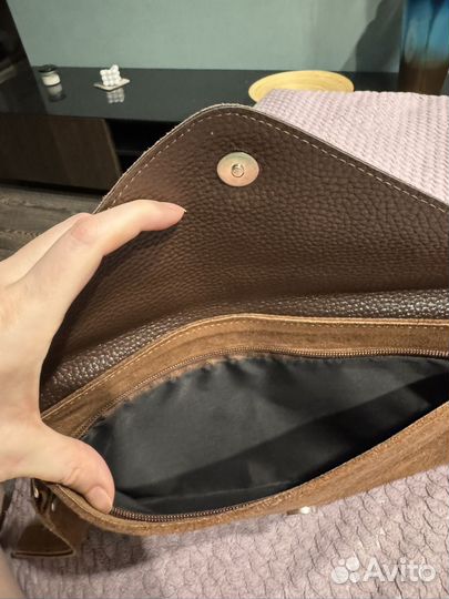 Клатч женский натуральная замша