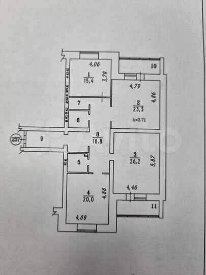 3-к. квартира, 119 м², 13/14 эт.