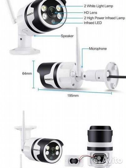 Wi fi IP камеры видеонаблюдения 2, 3 и 5 Мр