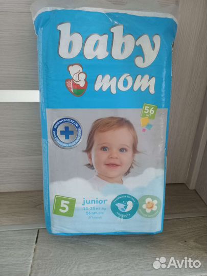Подгузники baby mom 5 размер