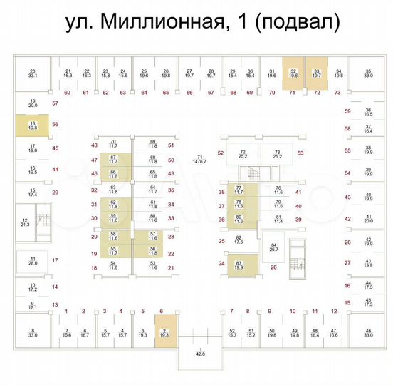 Машиноместо, 12 м²