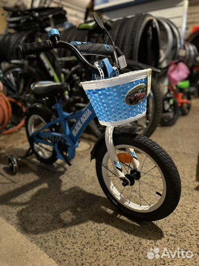 Велосипед новый 14 дюймов blask aqua