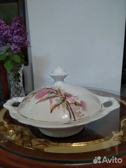 Террина фарфор цветы чертополоха Кузнецов сохран