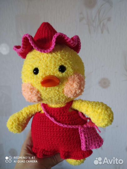 Уточка лалафанфан ручная работа в съёмной одежде