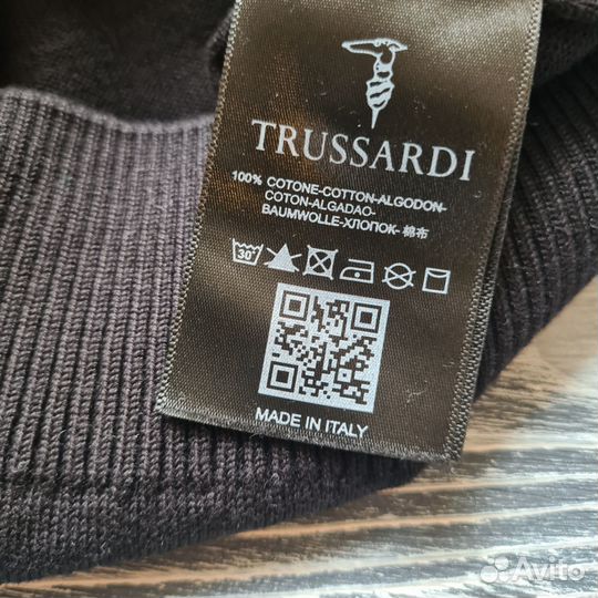 Водолазка чёрная хлопок Trussardi. M 2XL