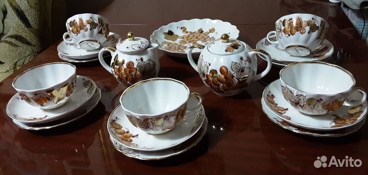 Чайный набор лфз на 5 персон. Золотая осень
