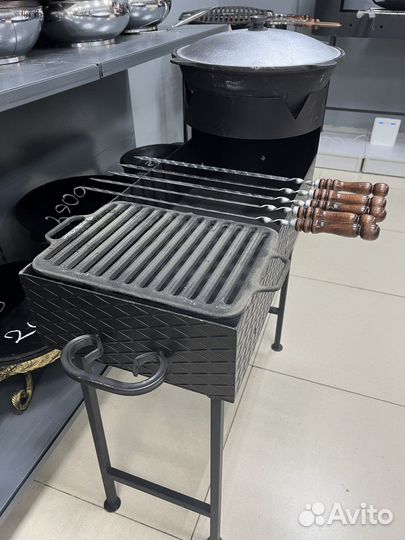 Мангал с печью под казан