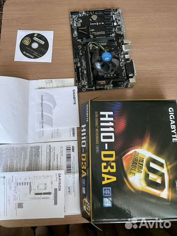 Материнская плата gigabyte GA-H110-D3A +G4600+8GB