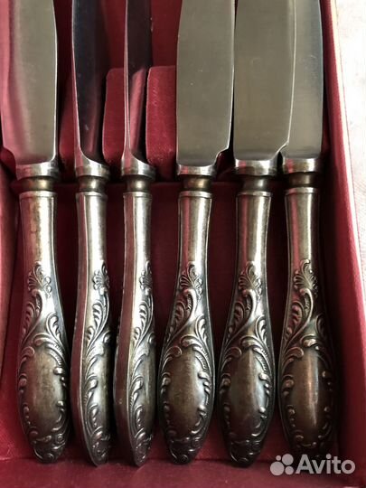 Набор ножей столовых мельхиор СССР