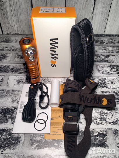 Фонарь Wurkkos HD20 Orange+аккумулятор и чехол