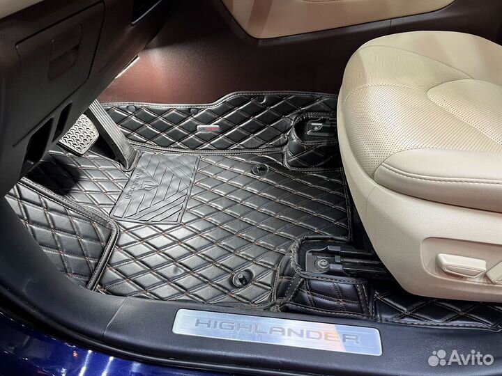 Коврики из экокожи для Toyota Highlander 2021 U70
