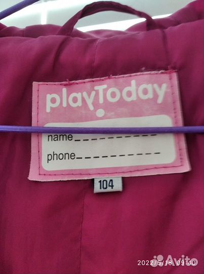 Куртка Play today на девочку 104