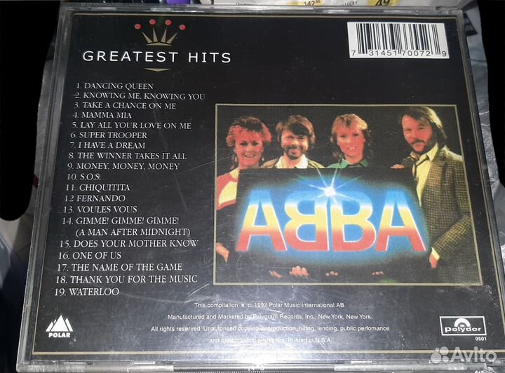 Abba - Gold - Greatest Hits (CD),USA и др.диск