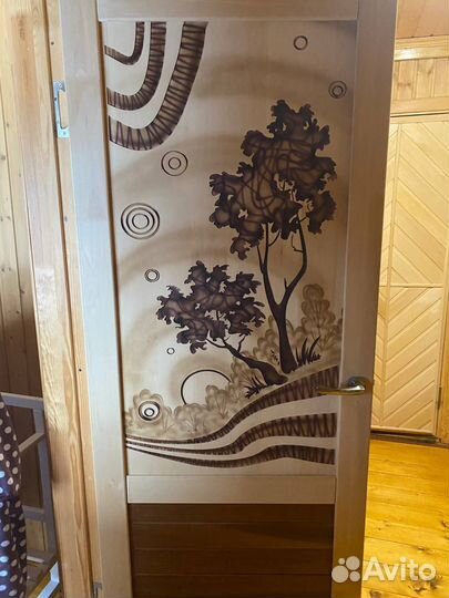 Двери межкомнатные с коробкой деревянные бу