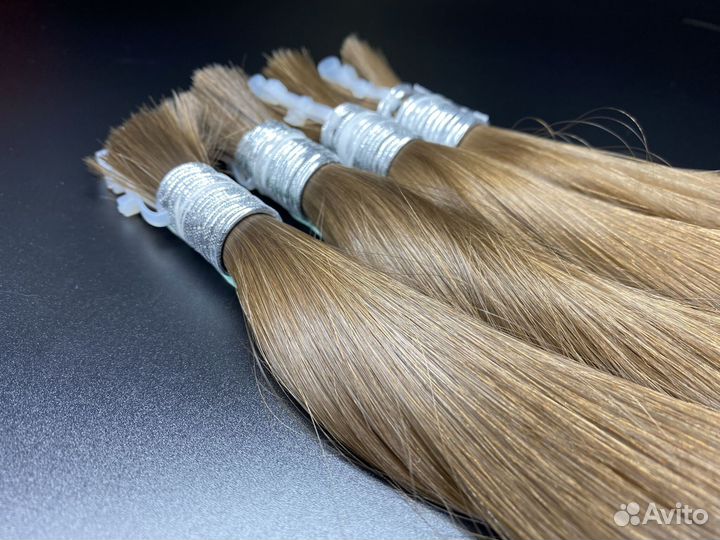 Детские волосы в срезе, 30см, прямые, русый