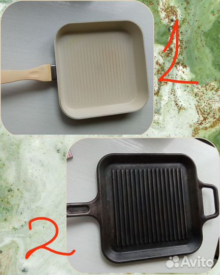 Чугунная сковорода гриль. Сковорода