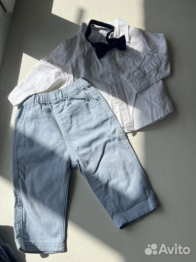 Штаны(брюки) и рубашка для мальчика 74-80