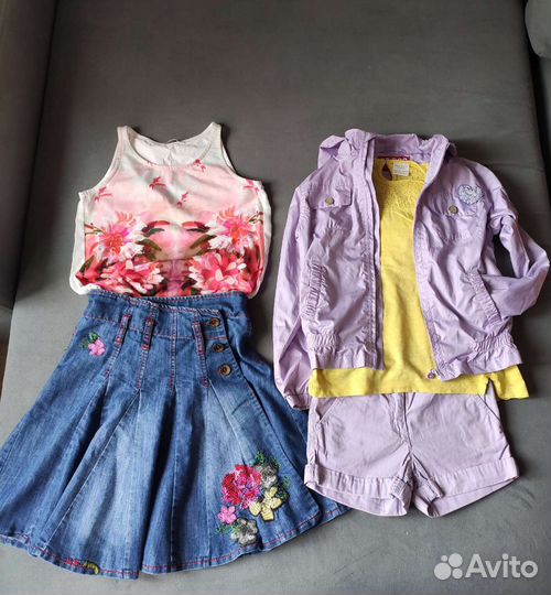 Пакет одежды на лето для девочки 110-116