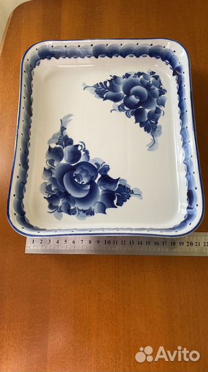 Лоток для заливного Гжель