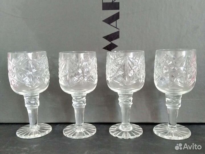 Наборы рюмок хрусталь, вазы, графины СССР