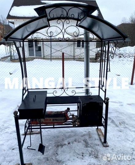 Мангал с крышей