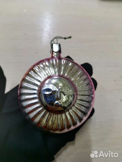 Ёлочная игрушка СССР Солнце (Ч)