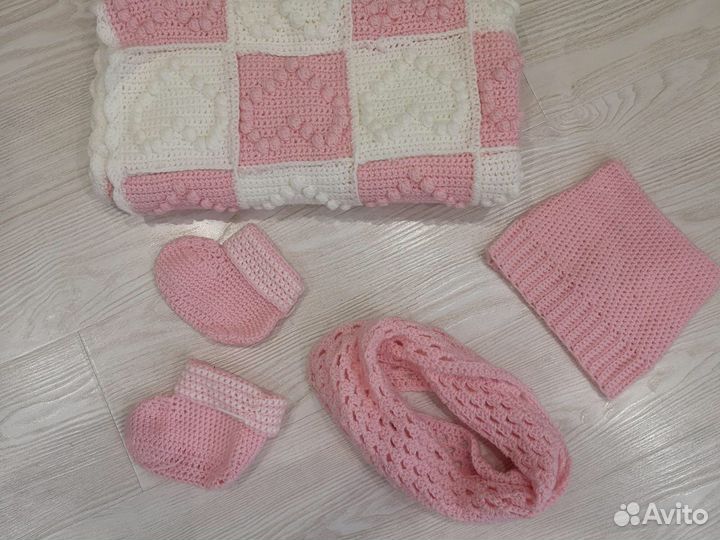 Вязанный плед детский