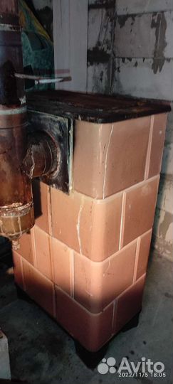 Печь-плита отопительная, кафельная, Германия, б.у