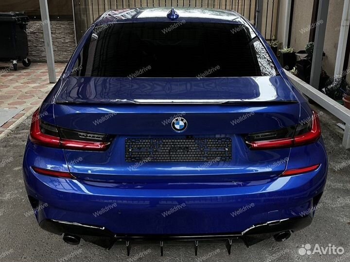 Диффузор BMW 3 G20 Agressor черный глянец