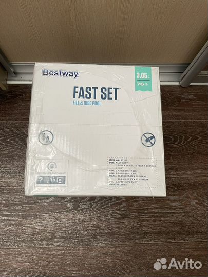 Надувной бассейн Bestway Fast Set 305х305х76 см