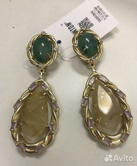Эксклюзивные подиумные серьги из серебра