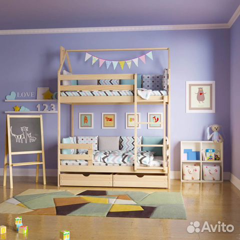 Кровать Домик. Массив