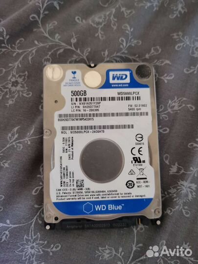 Жесткий диск 2.5 WD blue 500гб