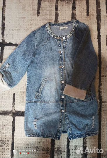 Джинсовый тренч