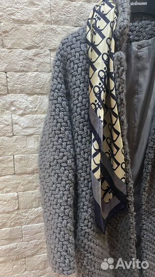 Женское пальто + сумка и платок