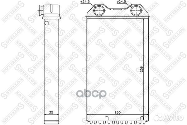 1035229SX радиатор печки Opel Vivaro, Renault