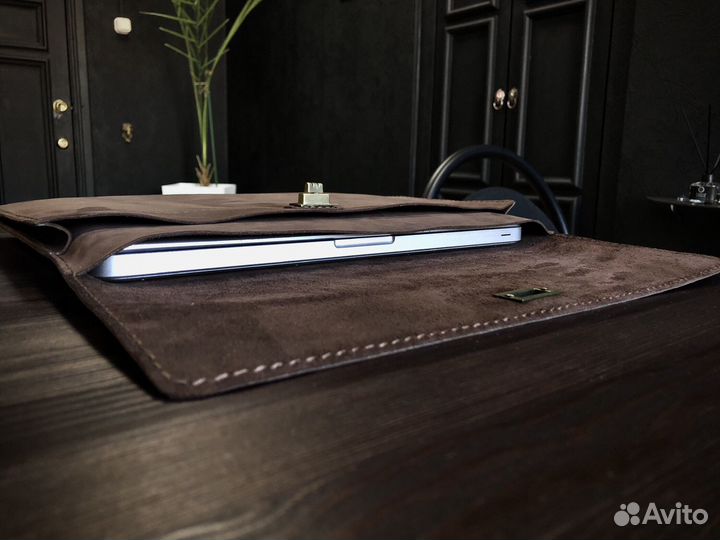 Чехол для ноутбука ручной работы, винтажная кожа