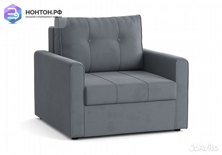 Кресло еврокнижка Лео темно-серое