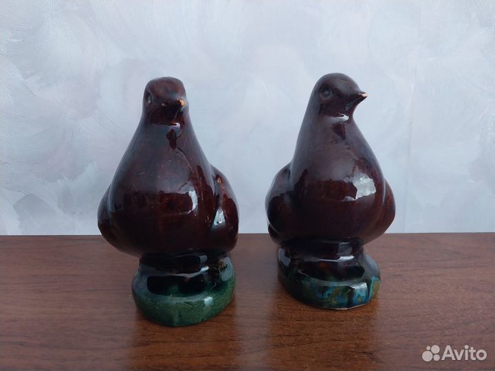 Голубь. Обливная Керамика, майолика Старая Гжель