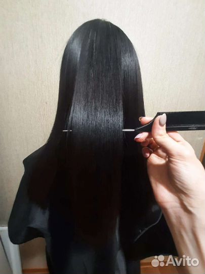 Кератиновое выпрямление волос