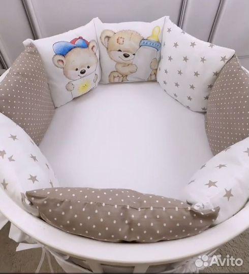 Бортики в детскую кроватку новые